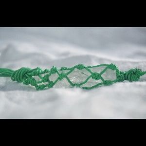 Handmade Macrame Necklace Clear Quartz